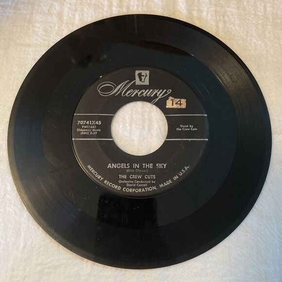 The Crew Cuts Angels In The Sky/Mostly Martha 45RPM Mercury Records 1955 - Picture 7 of 12